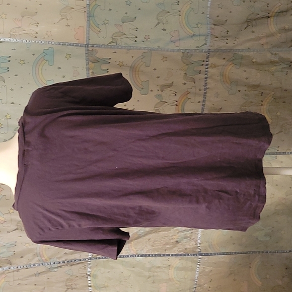 Miss Chevious fun low cut rose floral applique patch soft short sleeve top - Picture 4 of 5